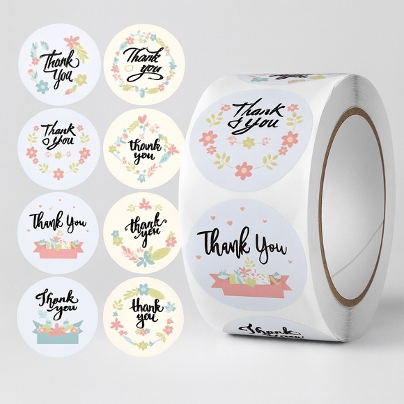 STICKERAFT Other -  Thank You Sticker 8 Kinds of Pattern Purchase Label Present | Seal box